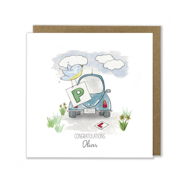 Personalised Driving Test Greeting Card, You passed Card, Congratulations Card, New Driver Card