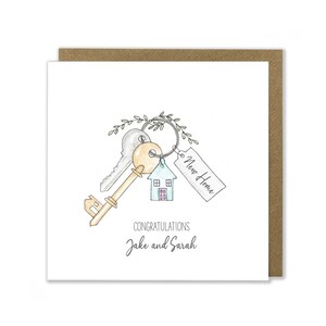 Personalised New Home Card, Congratulations Card, Moving House Card