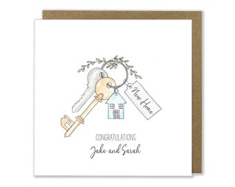Personalised New Home Card, Congratulations Card, Moving House Card
