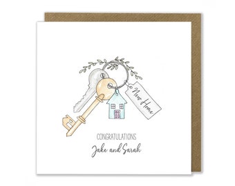 Personalised New Home Card, Congratulations Card, Moving House Card