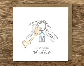 Personalised New Home Card, Congratulations Card, Moving House Card