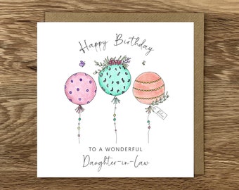 Birthday Balloon Card, Happy Birthday Card