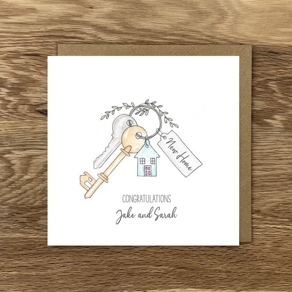 Personalised New Home Card, Congratulations Card, Moving House Card