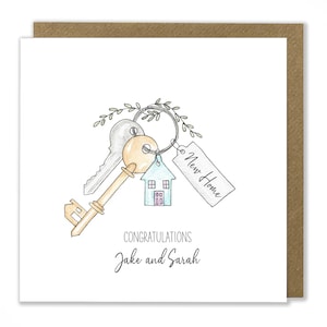 Carte personnalisée pour nouvelle maison, carte de félicitations, carte de déménagement