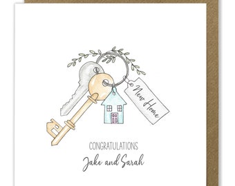 Personalised New Home Card, Congratulations Card, Moving House Card