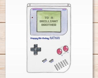 Retro Gamng Brthday Card - Nntendo NES Cartrdge Desgn - Etsy - View #6