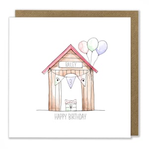 Carte d'anniversaire personnalisée pour chien, carte pour chenil, carte de voeux d'anniversaire pour chien