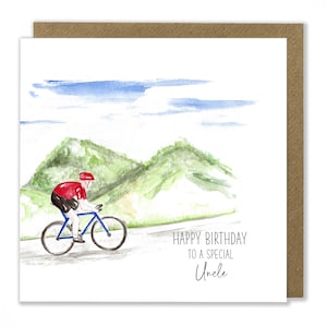 Carte d'anniversaire homme cyclisme, carte vélo, carte vélo, carte joyeux anniversaire