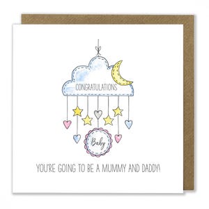 Baby Shower Card, Baby on the Way, New Baby, Pregnancy Greeting Card