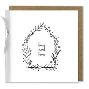 Carte pour nouvelle maison, Home Sweet Home, Carte de voeux pour déménagement