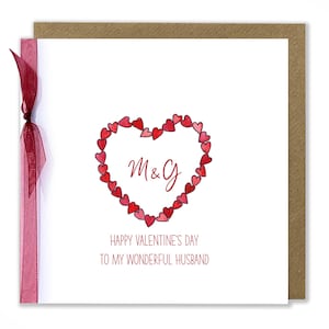 Carte personnalisée de Saint-Valentin, carte coeur, carte de voeux romantique