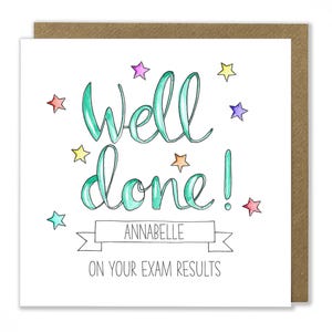 Carte personnalisée Bravo, carte de félicitations, carte de résultats d'examen, SAT, GCSE, carte de voeux A-Levels
