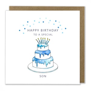 Carte de voeux pour gâteau d'anniversaire, père, papa, frère, beau-frère, fils, gendre, relation masculine Carte de voeux