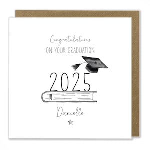 Carte de remise de diplôme personnalisée, Carte de mortier, Carte de félicitations, Université, Réussite, Carte de réussite aux examens, Doctorat, Master, Diplôme