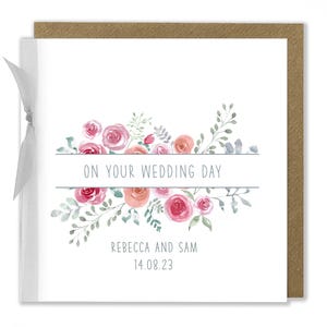Carte de mariage personnalisée, carte de félicitations, carte de mariage, carte le jour de votre mariage, le jour du mariage