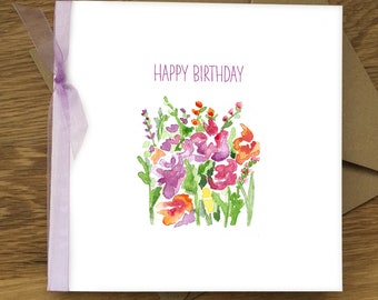 ISABELS GARDEN,FOR MY WIFE BIRTHDAY CARD,FLOWERS THEME,3D HANDMADE,QUALITY, M5 