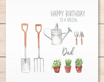 Gardening Birthday Card, Happy Birthday Card, Gardener Card
