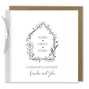 Carte personnalisée pour nouvelle maison, Home Sweet Home, Carte de voeux pour déménagement, Carte de félicitations