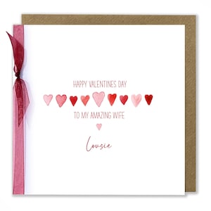 Carte de voeux personnalisée pour la Saint-Valentin, carte de coeur, carte de voeux romantique
