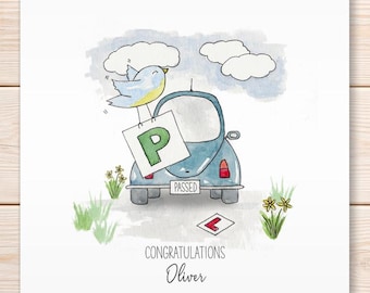 Personalised Driving Test Greeting Card, You passed Card, Congratulations Card, New Driver Card