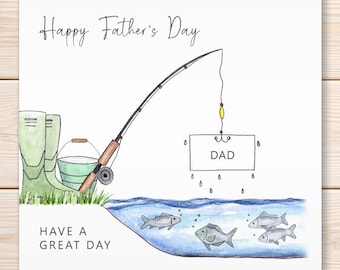 Father's Day Fishing Card, Happy Father's Day, Hobby, Happy Father's Day, Fathers Day Card
