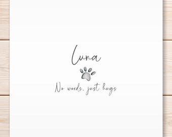 Pet Sympathy Card, Dog Sympathy Card, Cat Sympathy Card, Bereavement Card, With Deepest Sympathy, Always Loved