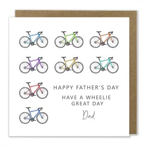 Personalised Father's Day Card, Bike Card, Cycling, Hobby, Happy Father's Day, Fathers Day Card