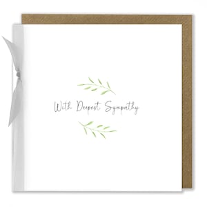 Carte de sympathie, carte de deuil, avec toute notre sympathie