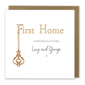 Carte personnalisée première maison, nouvelle maison, carte de félicitations, carte de déménagement