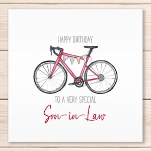 Birthday Bicycle Card, Happy Birthday Card, Male Relation Birthday Greeting Card