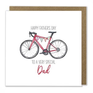 Father's Day Bicycle Card, Bike Father's Day Greeting Card, Fathers Day Card, Happy Father's Day