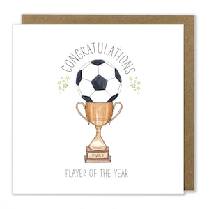 Joueur du match personnalisé, carte de football, joueur de l'année