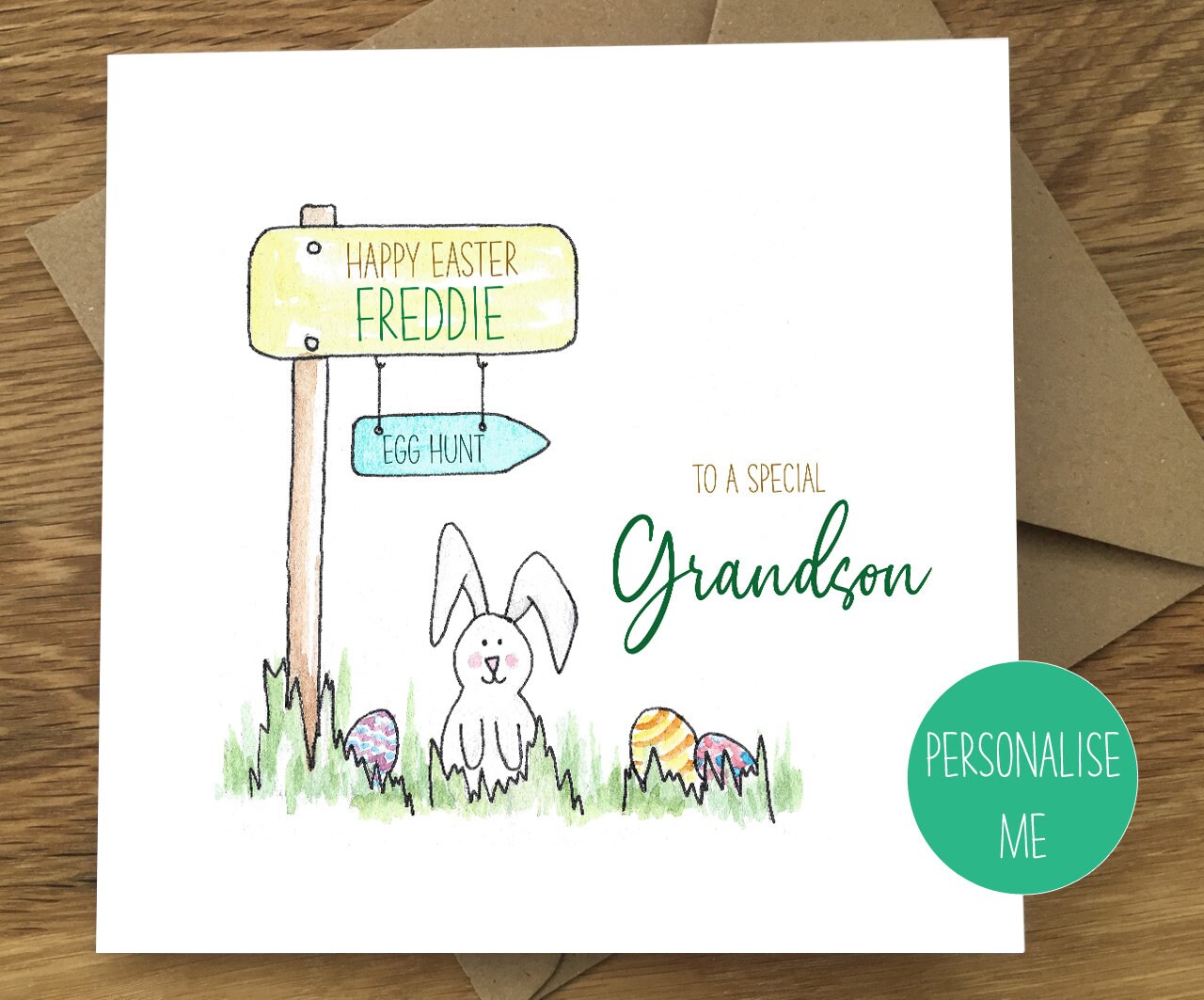 Pack of 10 Cute Fun Design Easter Cards and Envelopes Ideal for Kids Exclusive Limited Edition by Greetingles 