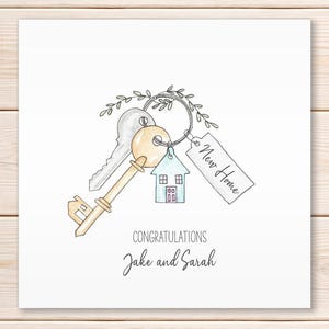Personalised New Home Card, Congratulations Card, Moving House Card