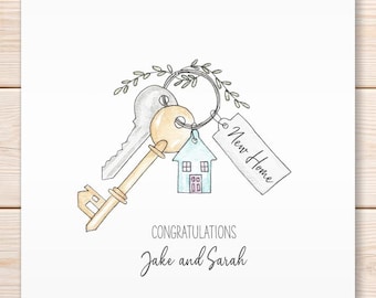 Personalised New Home Card, Congratulations Card, Moving House Card