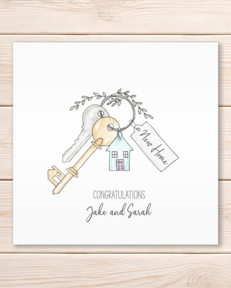 Tarjeta personalizada de nuevo hogar, tarjeta de felicitación, tarjeta de mudanza imagen 1