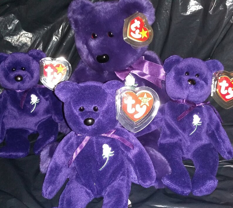 purple rose beanie baby