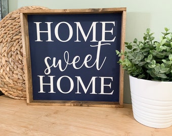 Navy Farmhouse Sign | Etsy
