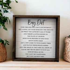Buy Dirt Wooden Sign, Country Song Farmhouse Sign