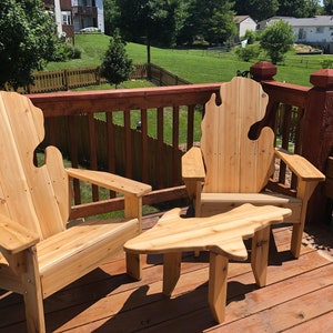 FREE SHIPPING SALE! Set of Two Michigan Cedar Adirondack Chairs