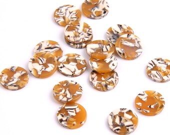 Perline di conchiglia di tartaruga,Ciondoli per orecchini in acetato acrilico,Pendenti a forma di moneta circolare,Accessori di gioielli,Parti di