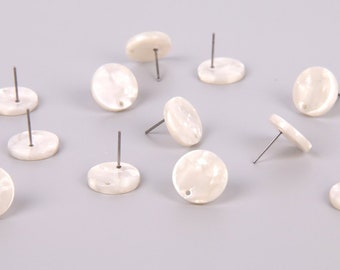 6PCS Tortoise Shell Acetate Acrylic Earring  Earring  Stud/post charm- coin shaped-connector-Earring findings-Jewelry Supplies 15mm A1041D