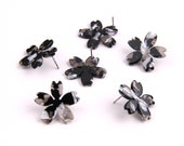 6PCS Tortoise Shell Acetate Acrylic Earring Earring Stud post-Sakura Cherry blossoms shaped-Earring findings-Jewelry Supplies 24mm A1215C