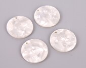 6PCS Tortoise Shell Acetate Acrylic Earring Charms-Coin Shaped Pendant-Earring findings- jewelry supply 24mm A1050C