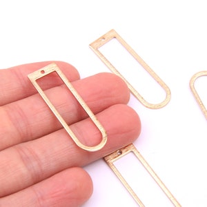 6PCS+ Raw Brass Charms-Arch shape earring pendant-door shape-Brass earring accessories-earring findings-Jewelry Supplies-12*40MM D1254