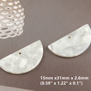 Acetate Acrylic Diy Earring Charms   Semicircle and D  Shaped Pendant Acetate Tortoise Shell charm  Earring findings  jewelry supply CS4001C