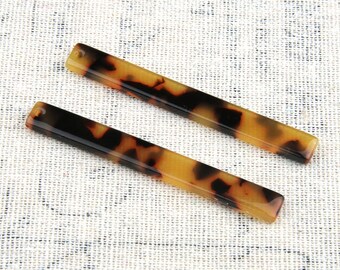 Acetate Acrylic Earring Charm-Rectangle and Rod Bar Shaped Pendant -Acetate Tortoise Shell charm- Earring findings -jewelry supply CS007CA