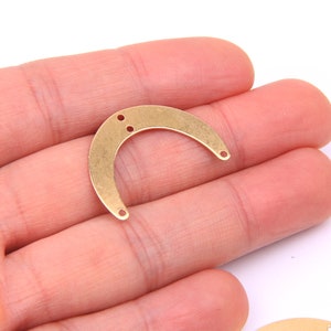 6PCS+ Raw Brass connector Charms-Arch shape Earring Pendant-4 holes earring connector-earring findings-Jewelry Supplies-29mm*22*0.5mm D1232