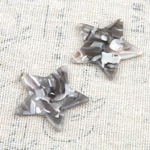 Acetate Acrylic Diy Earring Charms  Big Size Star  Shaped Pendant Acetate Tortoise Shell charm  Earring findings  jewelry supply CS2025C