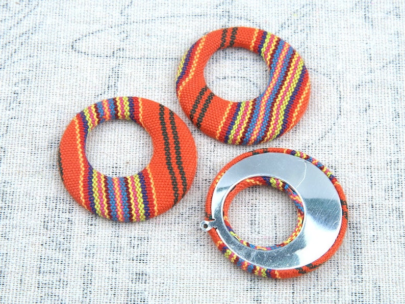 Fabric Cloth Stud Hoop Earringbig Special Round Statement Etsy